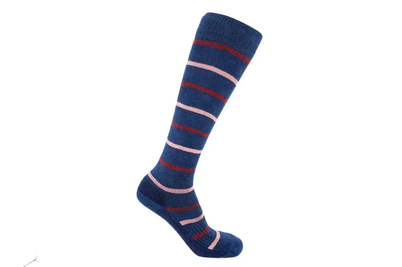Soleberie Classic Long Socks Ladies in Navy Stripe