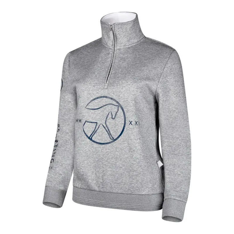 Sporting Equestrian Quarter Zip Unisex in Grey and Navy