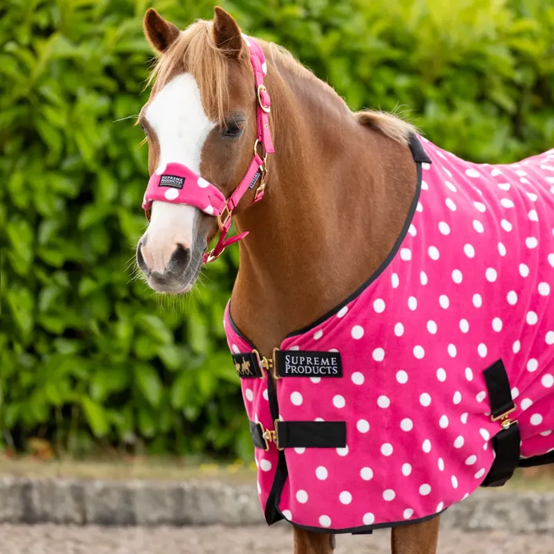 Supreme Products Dotty Fleece Rug in Paradise Pink-1