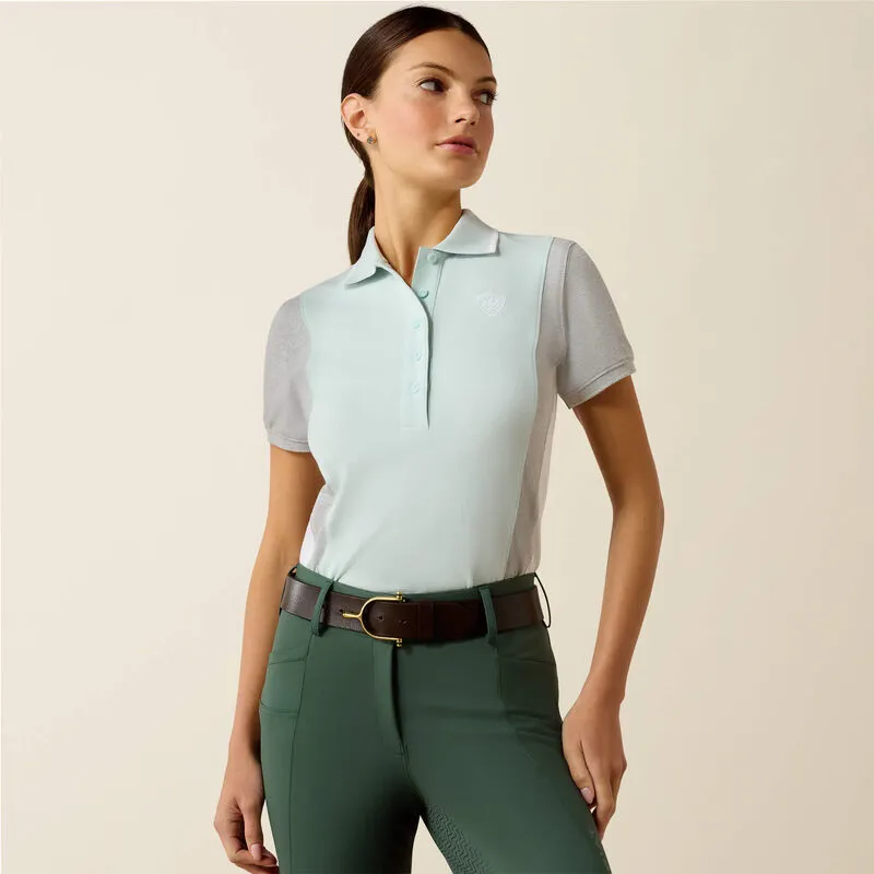 Ariat Taryn Polo Shirt Ladies in Starlight and Heather Grey
