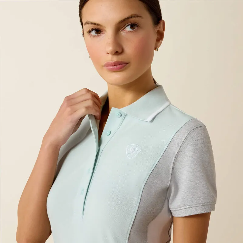 Ariat Taryn Polo Shirt Ladies in Starlight and Heather Grey-1