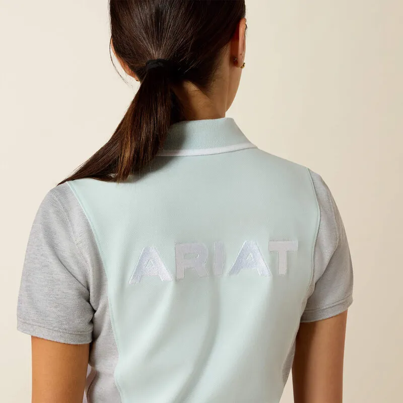 Ariat Taryn Polo Shirt Ladies in Starlight and Heather Grey-2
