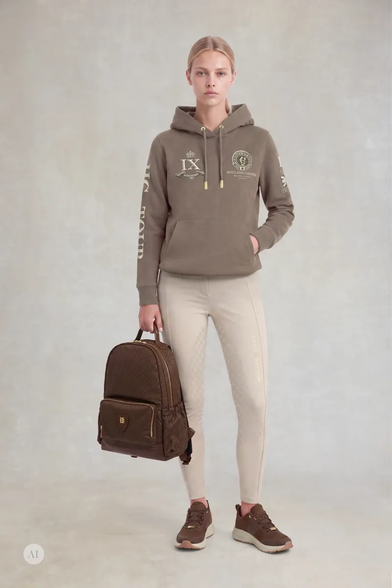 Holland Cooper Team Hoodie Ladies in Chestnut-3
