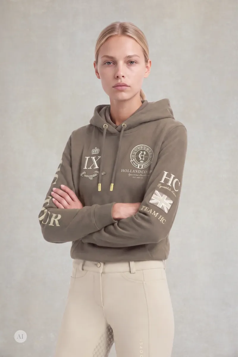 Holland Cooper Team Hoodie Ladies in Chestnut-2