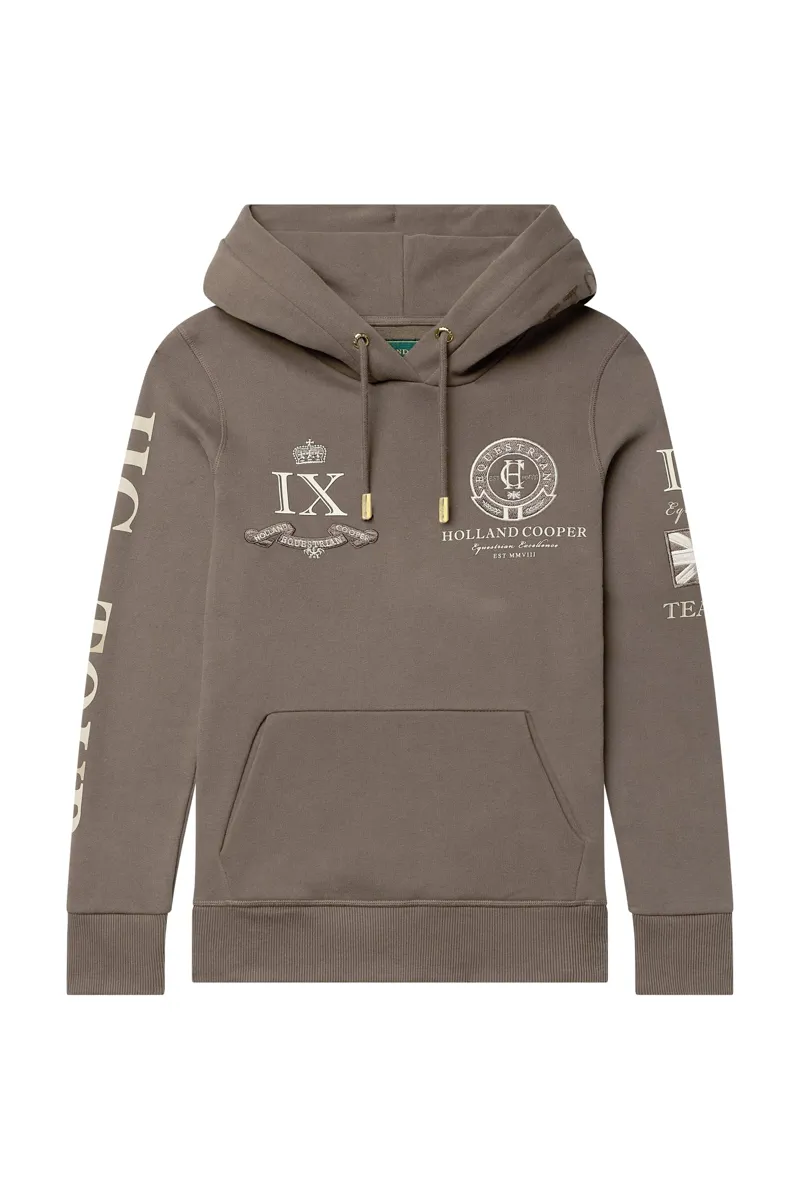 Holland Cooper Team Hoodie Ladies in Chestnut