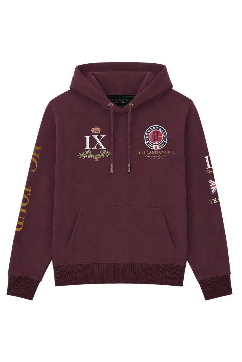 Holland Cooper Team Hoodie Ladies in Mulberry