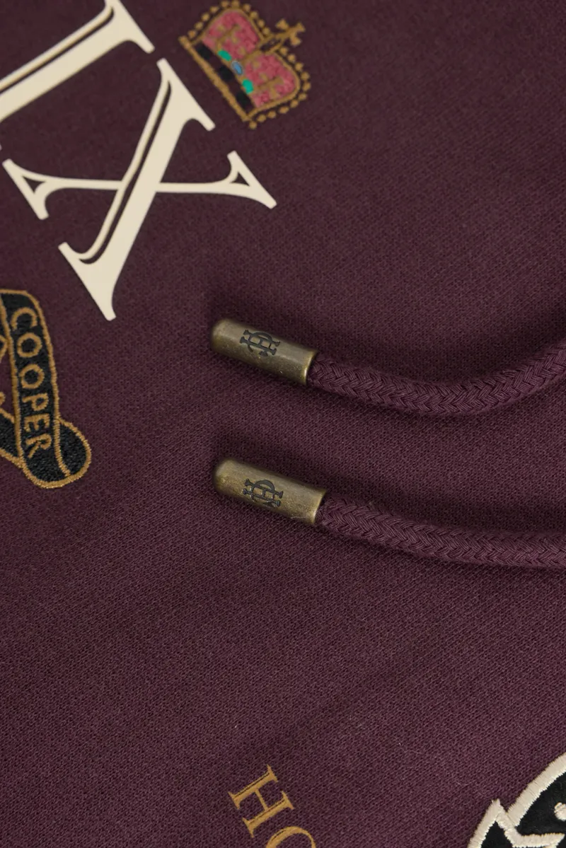 Holland Cooper Team Hoodie Ladies in Mulberry-4