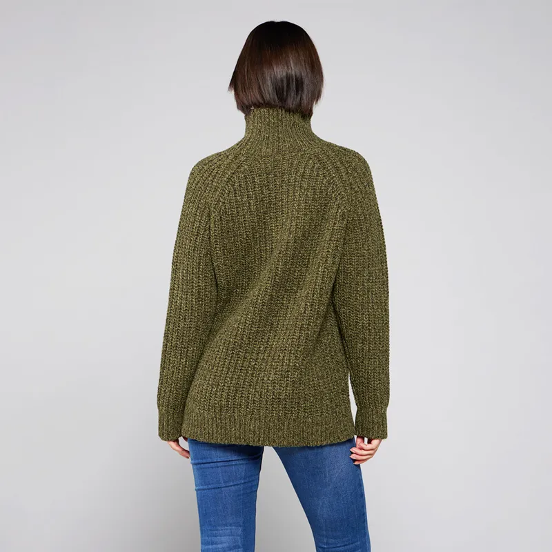 Toggi Ruislip Chunky Knit Sweater Ladies in Olive Green-3