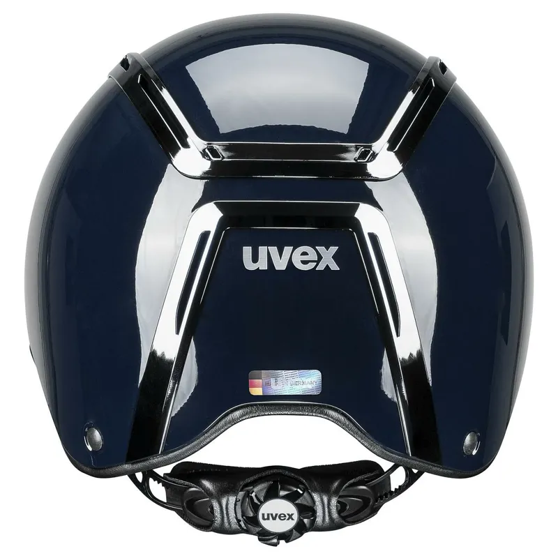Uvex Exxeed Shiny Chrome Riding Helmet in Navy-1