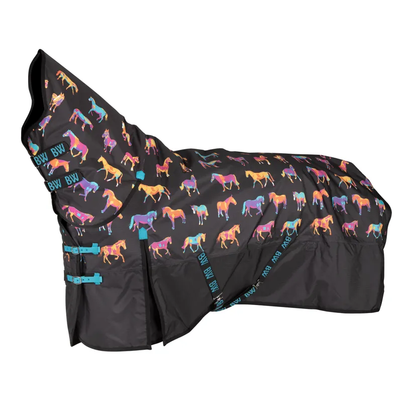 Couverture Cheval Schneider's Storm Shield – 80″ – Noire/rouge – 220g Waterproof