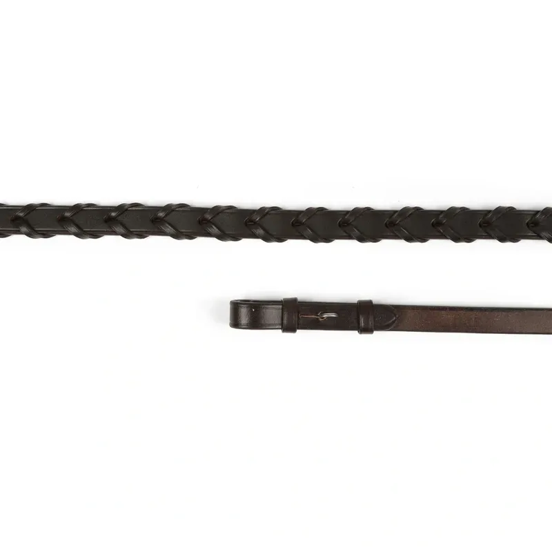 Velociti Gara Lace Leather Reins in Havana