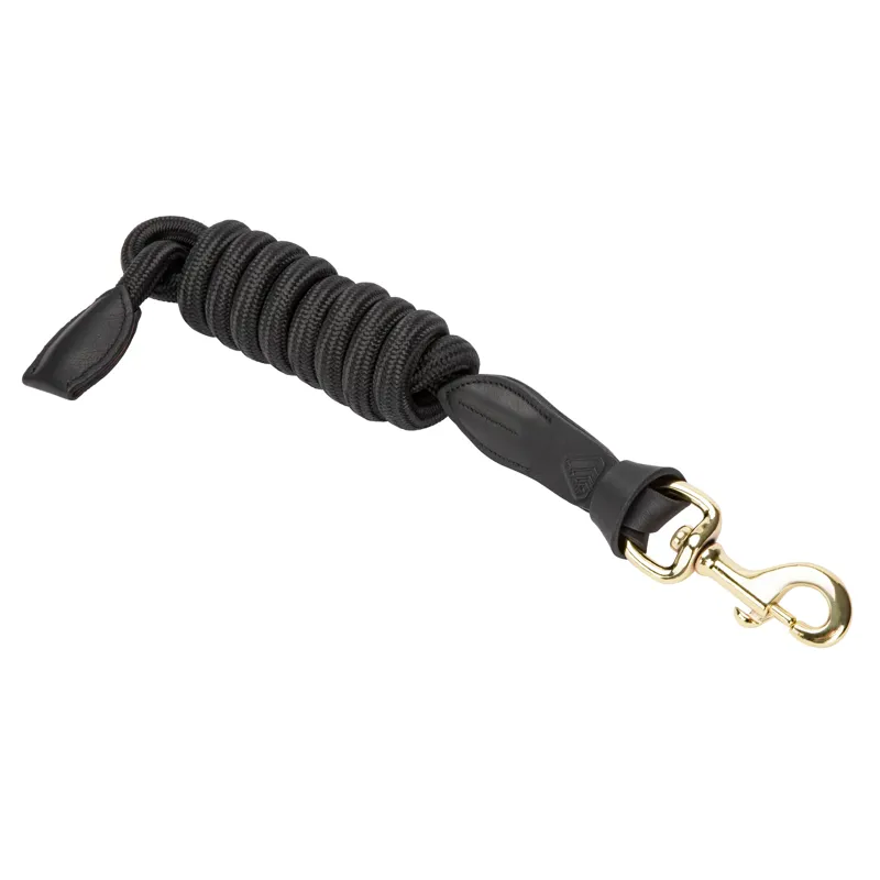 Velociti Lusso Leather Lead Rope in Black