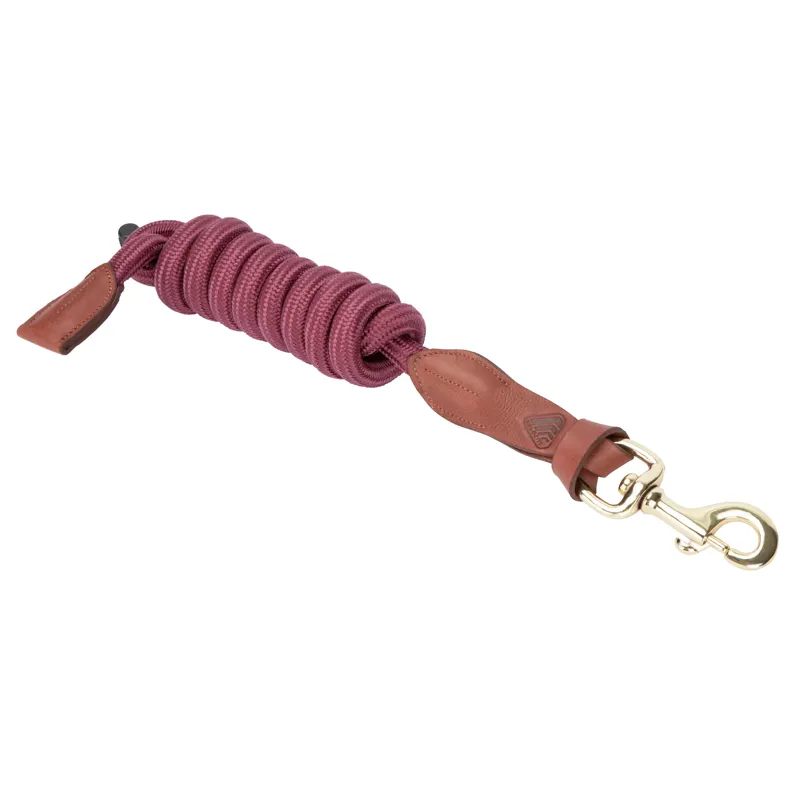 Velociti Lusso Leather Lead Rope in Burgundy