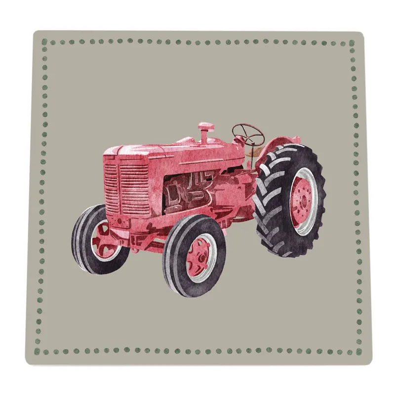 Vivid Squid Tractor Ceramic Coaster