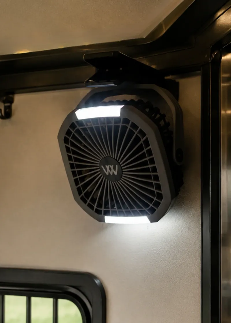 Woof Wear Multi-Mount Rechargeable Fan in Black and Grey-4