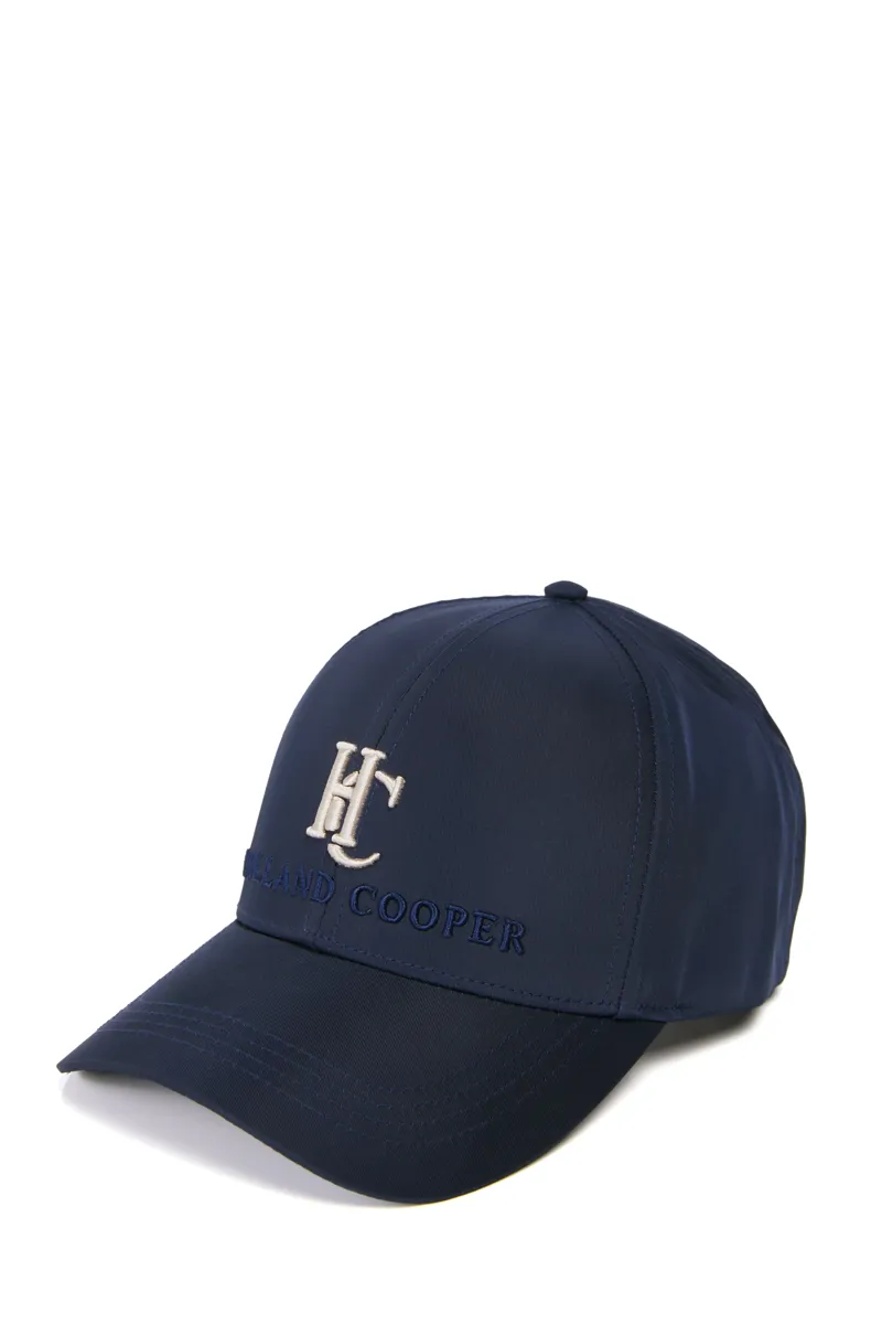 Holland Cooper Burghley Equestrian Cap in Ink Navy Monogram-4