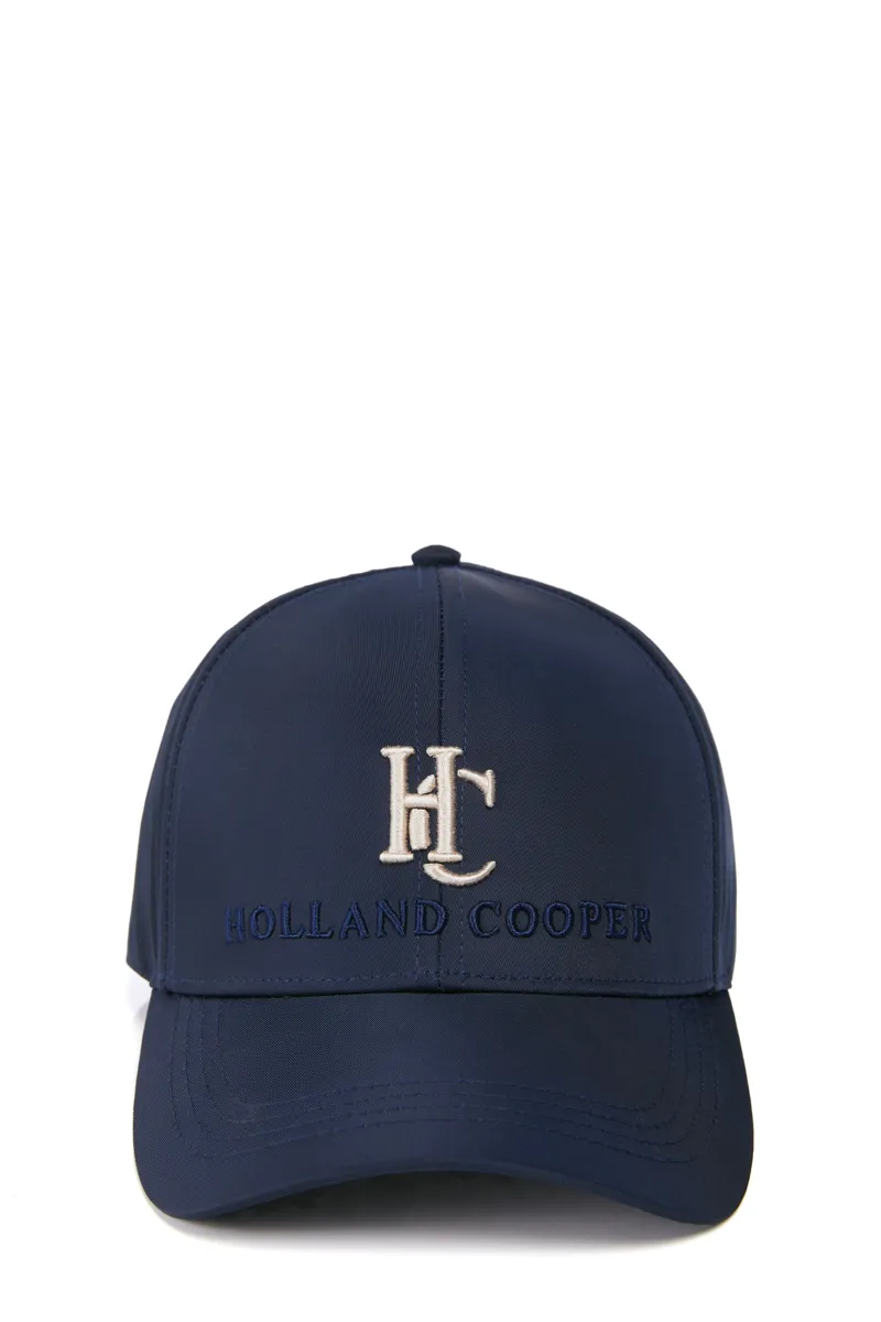 Holland Cooper Burghley Equestrian Cap in Ink Navy Monogram-3