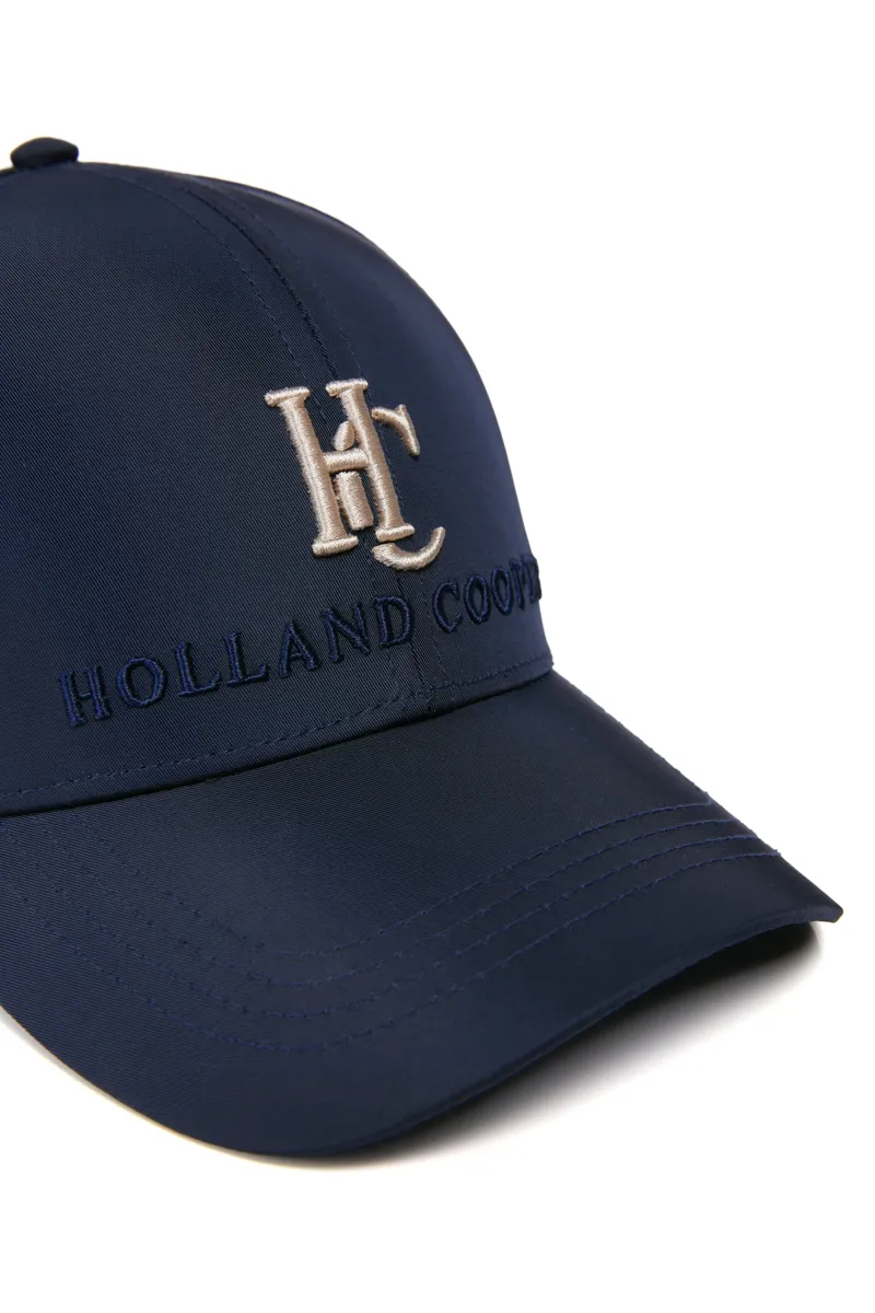 Holland Cooper Burghley Equestrian Cap in Ink Navy Monogram-5