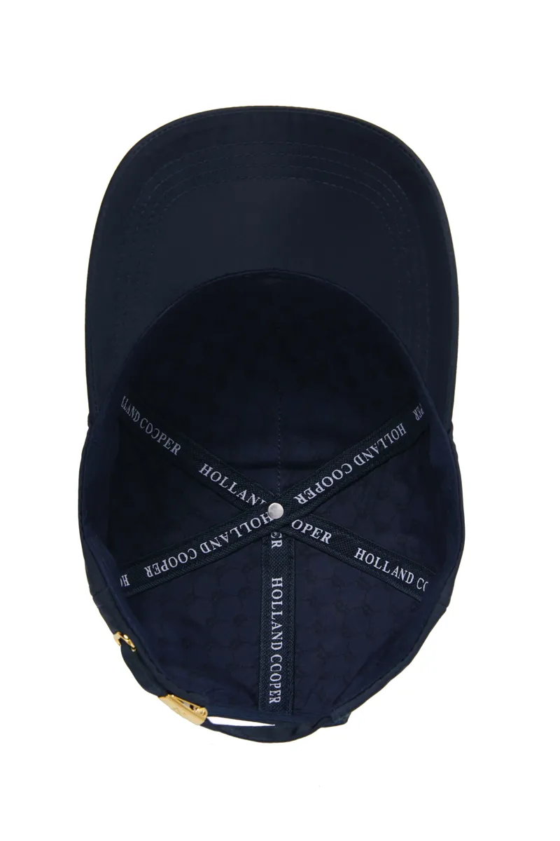 Holland Cooper Burghley Equestrian Cap in Ink Navy Monogram-7