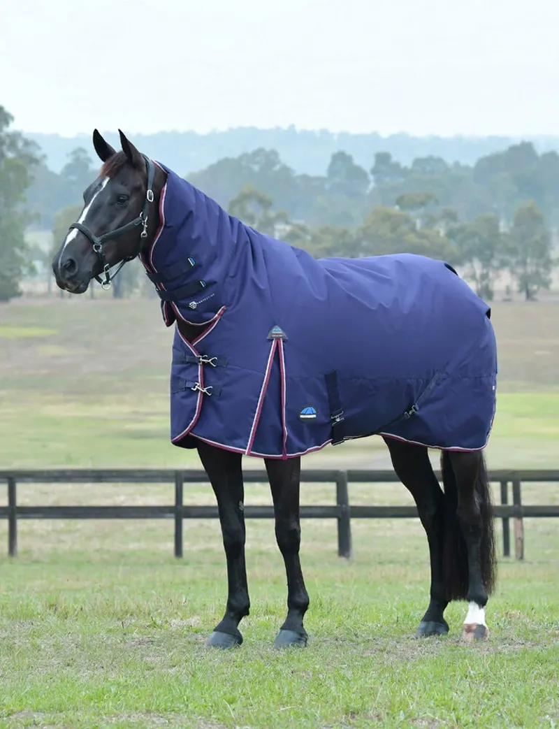Weatherbeeta Comfitec Essential Combo 360g Turnout Rug in Navy and Burgundy