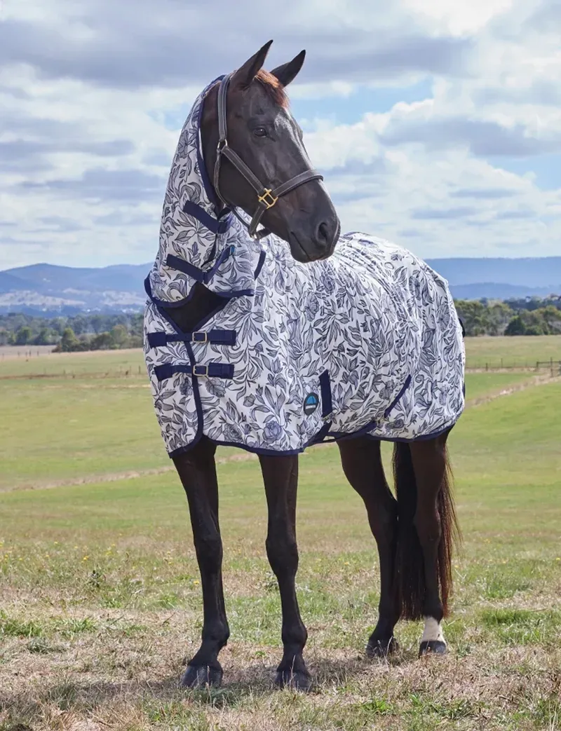 Weatherbeeta ComFiTec Limited Edition Fly Sheet Combo - Floral Print-2