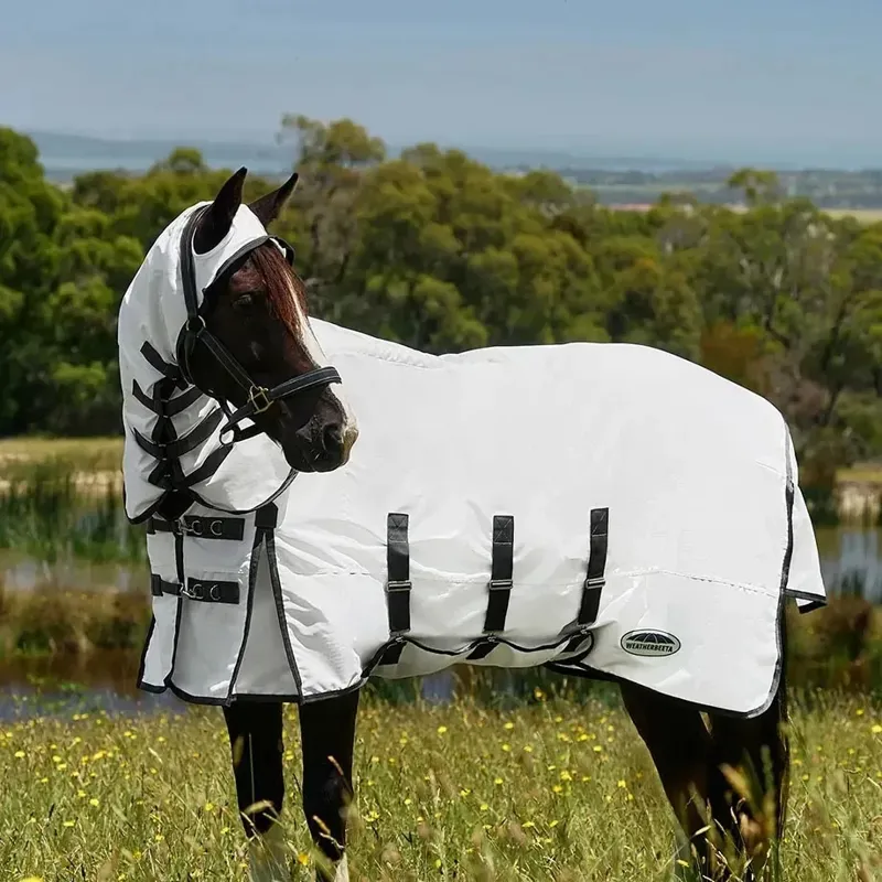 Weatherbeeta ComFiTec Sweet Itch Shield Fly Sheet Combo - White