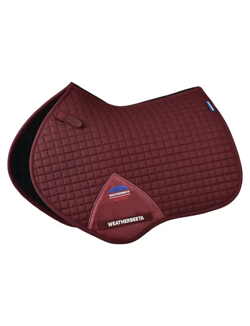 Weatherbeeta Prime Air-Tec Jump Shaped Saddle Pad in Burgundy