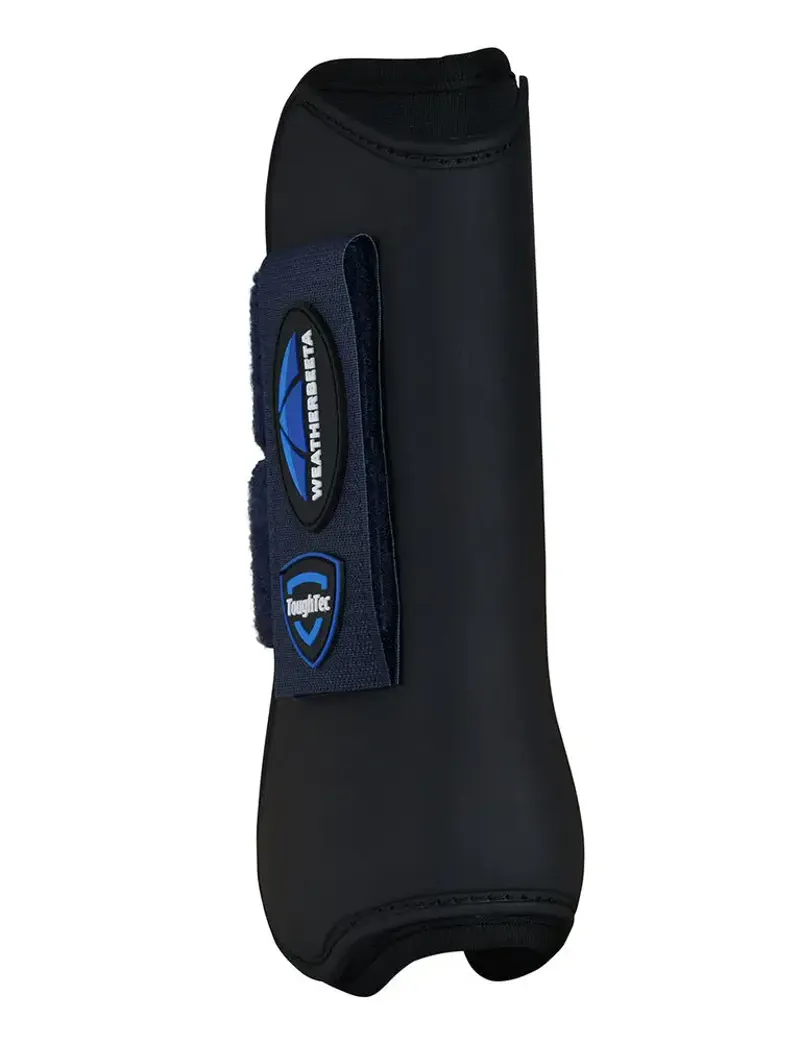 Weatherbeeta Tough-Tec Prime Open Front Boots in Black and Navy-1