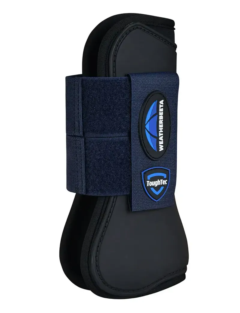 Weatherbeeta Tough-Tec Prime Open Front Boots in Black and Navy-2