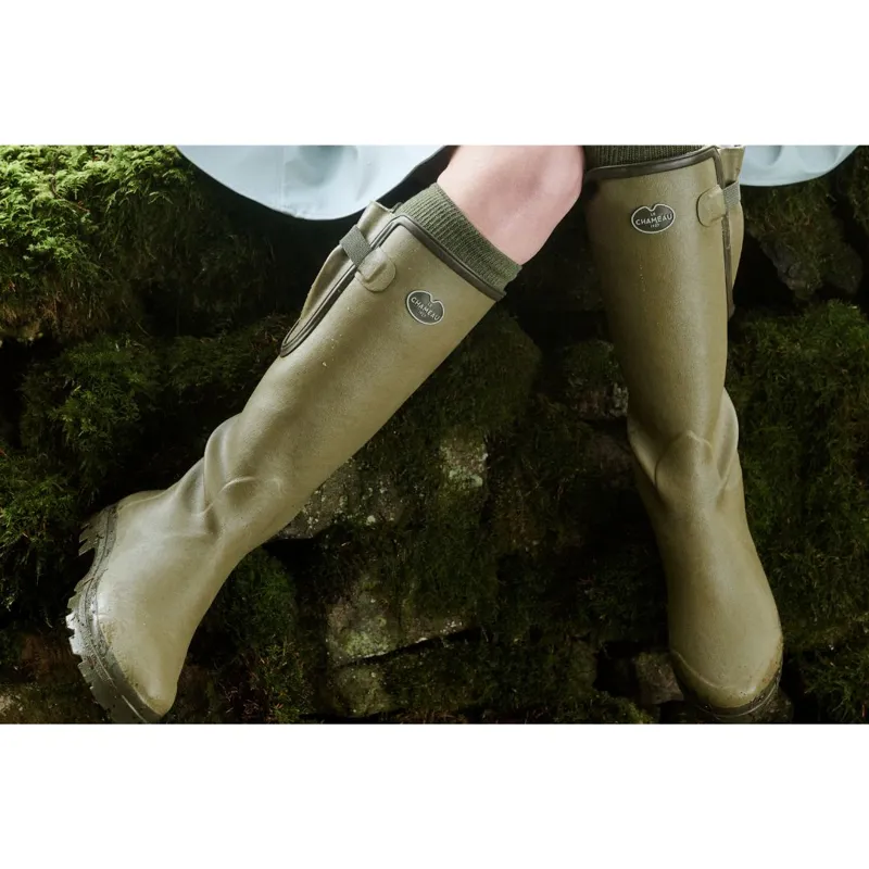 Le Chameau Vierzonord Wellingtons Ladies in Iconic Green-5