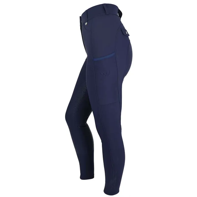Woof Wear Hybrid Full Seat Riding Tights Ladies in Navy