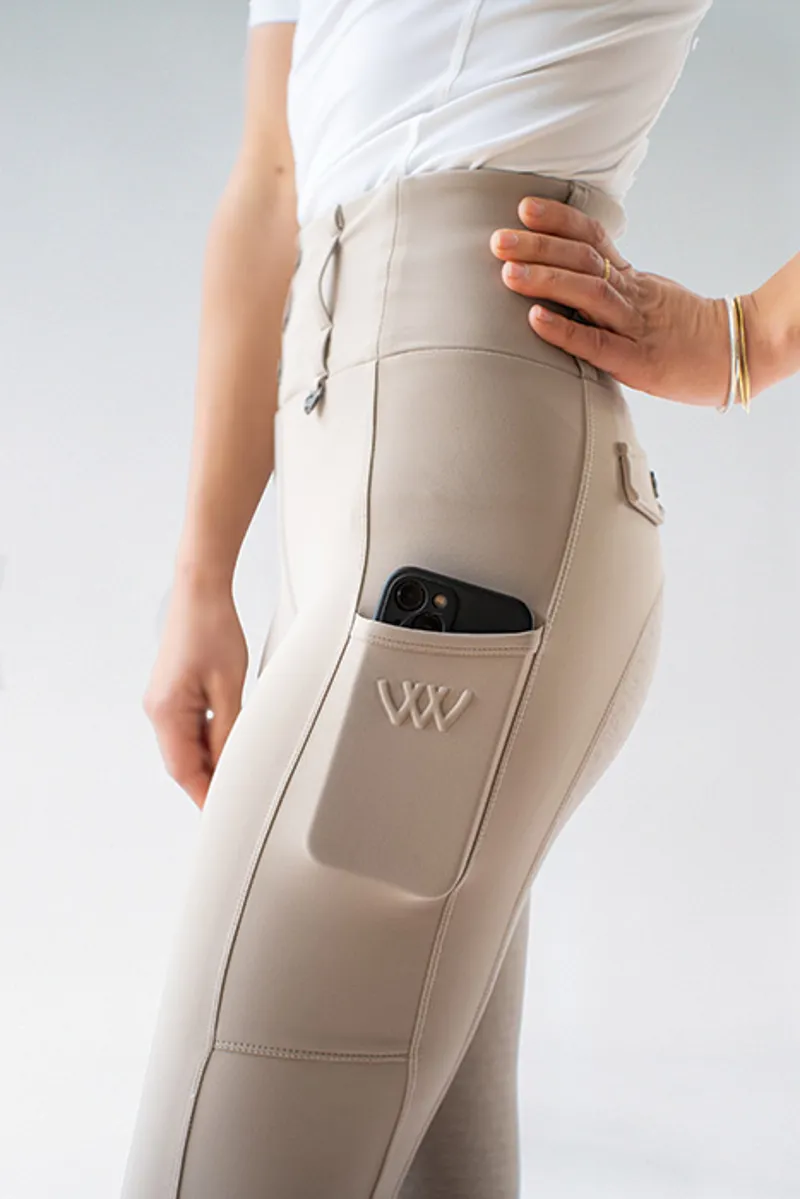 Woof Wear Vision Riding Tights Ladies in Stone-4