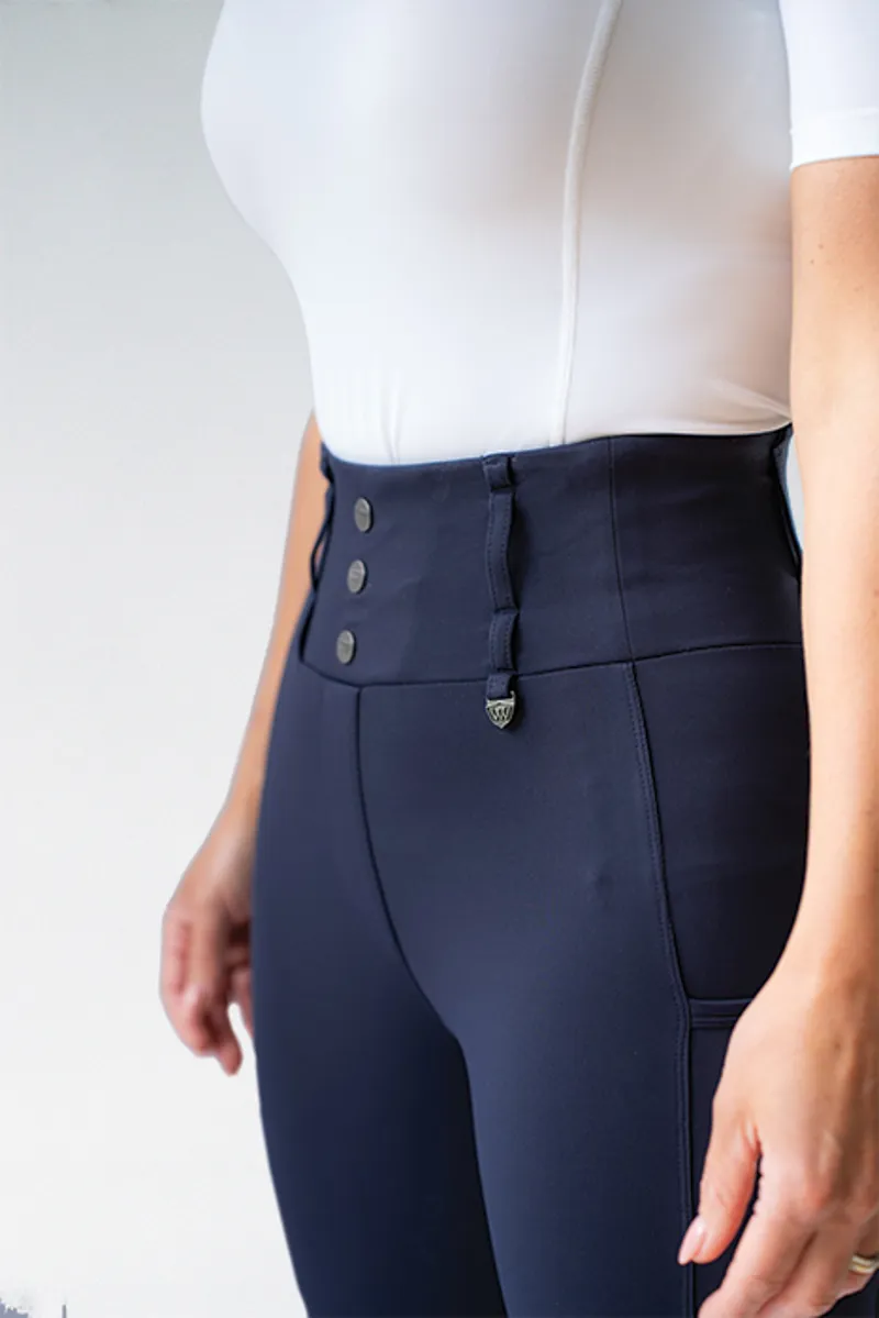 Woof Wear Vision Riding Tights Ladies in Navy-3