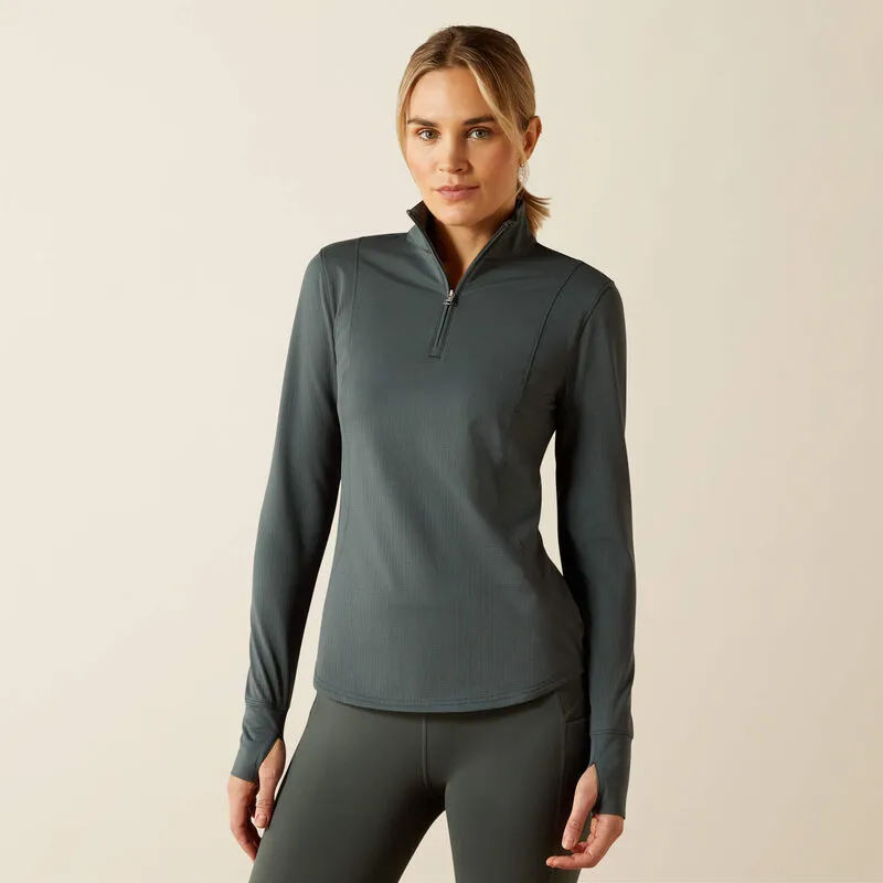 Ariat Gridwork 2.0 Zip Base Layer Ladies in Urban Chic