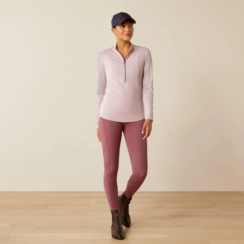 Ariat Breathe Half Zip Base Layer Ladies in Sea Fog-2