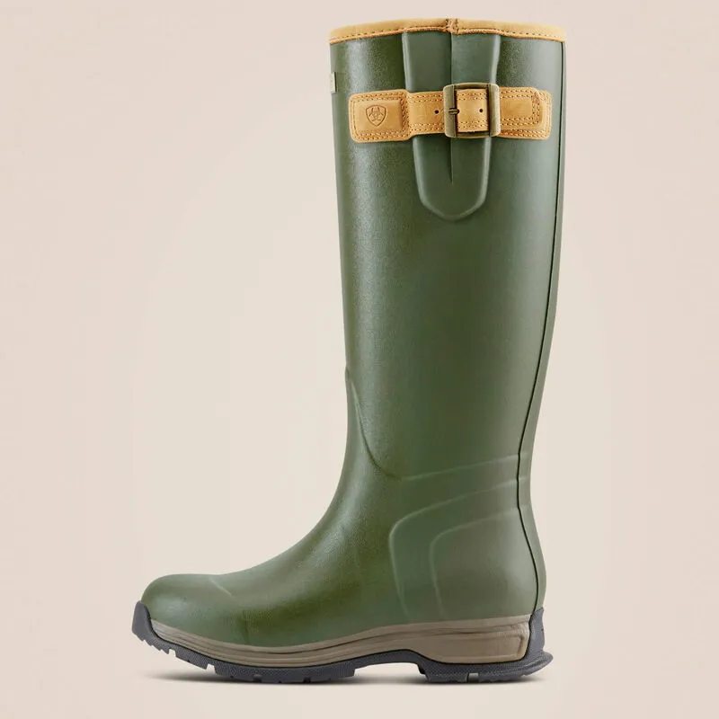 Ariat Burford Insulated Rubber Wellington Boots Ladies in Olive Green-1