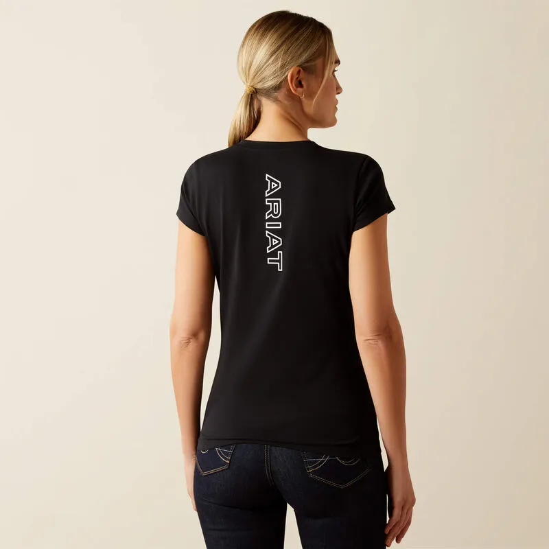 Ariat BV Logo T-Shirt Ladies in Black-1
