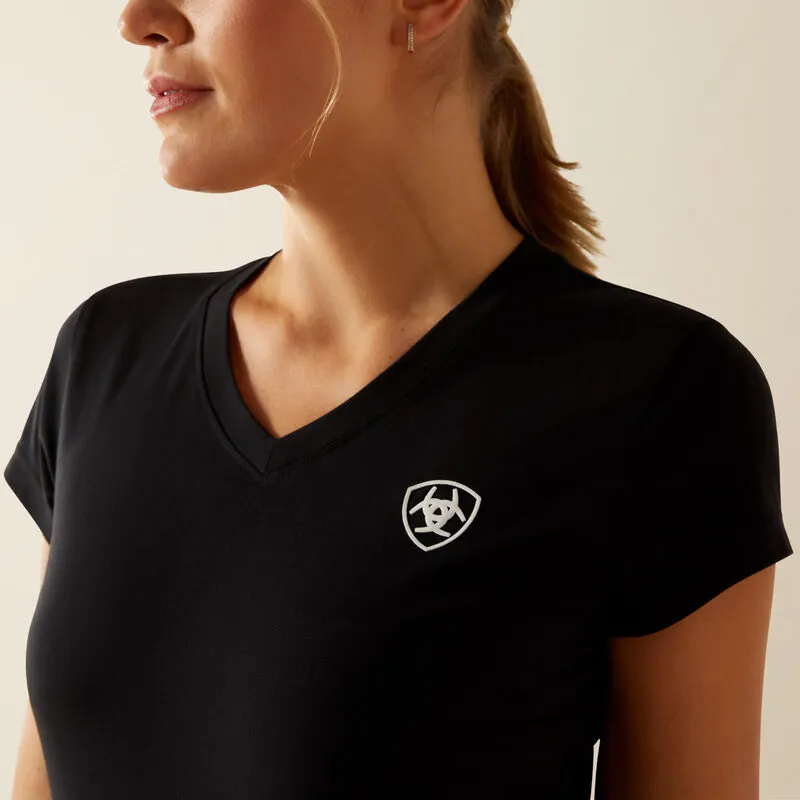 Ariat BV Logo T-Shirt Ladies in Black-2