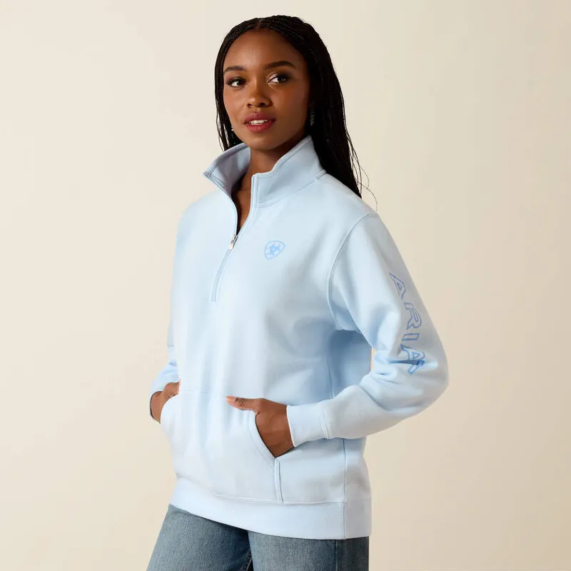 Ariat Foundation Logo Sweatshirt Ladies in Nantucket Breeze