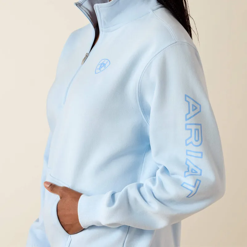 Ariat Foundation Logo Sweatshirt Ladies in Nantucket Breeze-4