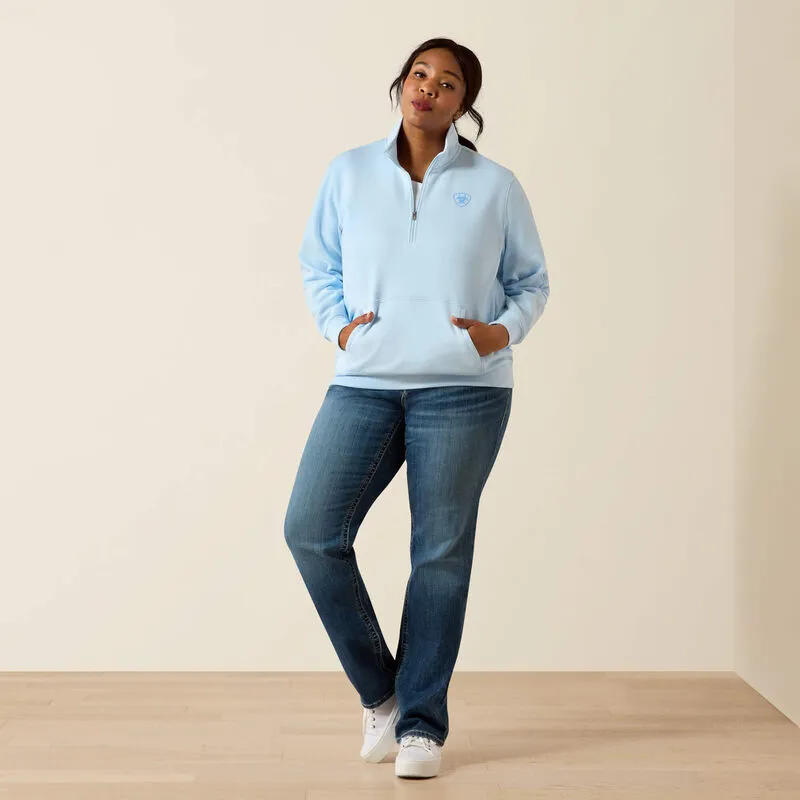Ariat Foundation Logo Sweatshirt Ladies in Nantucket Breeze-6