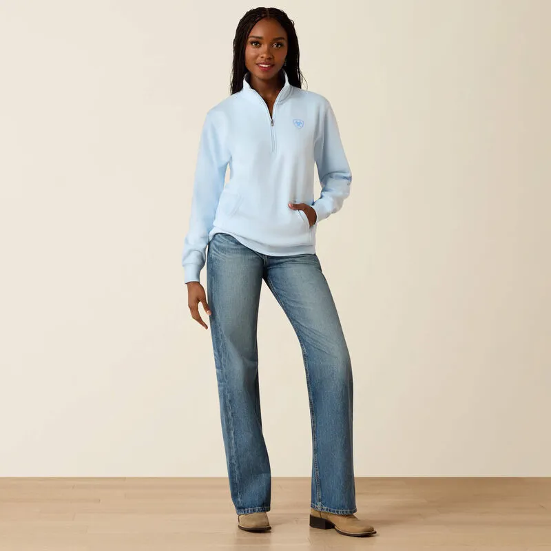 Ariat Foundation Logo Sweatshirt Ladies in Nantucket Breeze-5