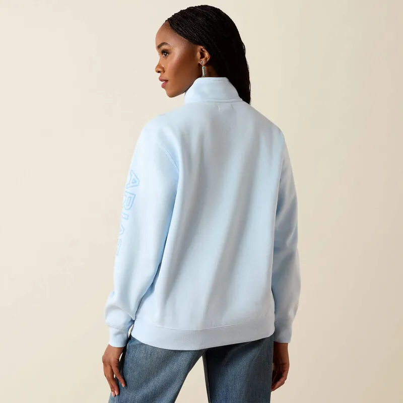 Ariat Foundation Logo Sweatshirt Ladies in Nantucket Breeze-2