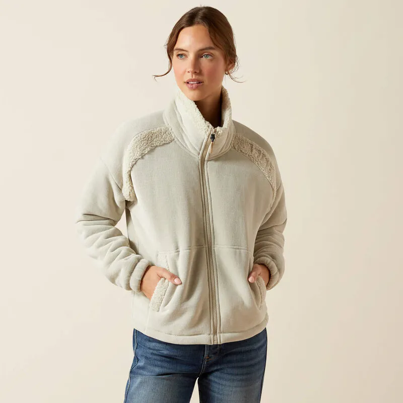 Ariat Lafayette Full Zip Fleece Ladies in Pelican