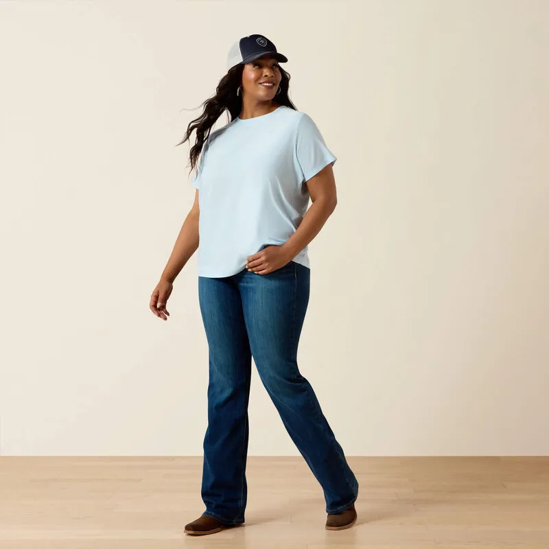 Ariat Laguna Logo Shirt Ladies in Nantucket Breeze-5