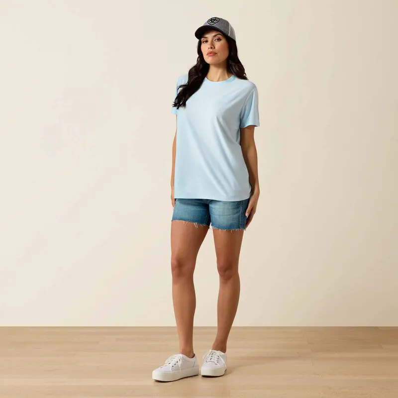 Ariat Laguna Logo Shirt Ladies in Nantucket Breeze-4