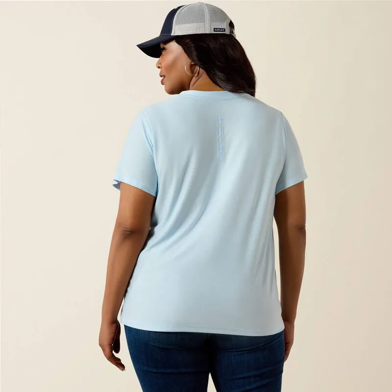 Ariat Laguna Logo Shirt Ladies in Nantucket Breeze-3