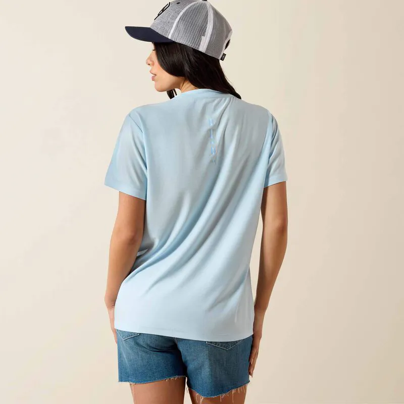 Ariat Laguna Logo Shirt Ladies in Nantucket Breeze-2