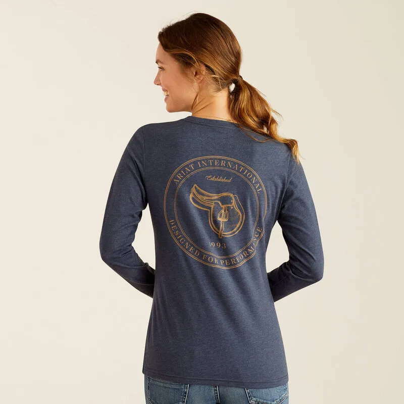 Ariat Handcrafted Long Sleeve Shirt Ladies in Navy Heather
