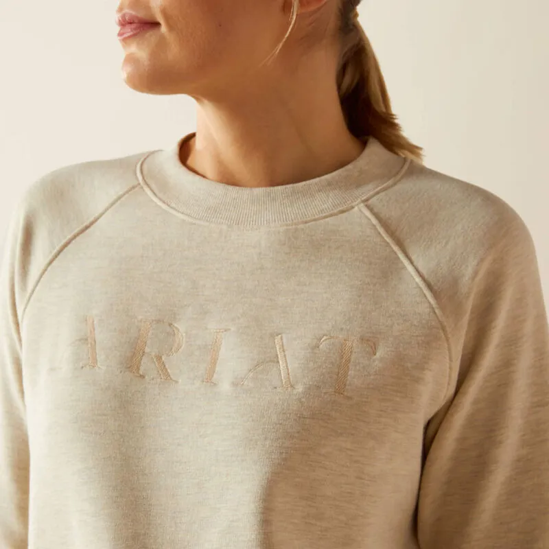 Ariat Martine Sweatshirt Ladies in Pelican Heather-1